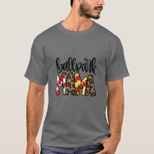 Camiseta Ballpark Mãe Mama Baseball Dia de as mães Softba