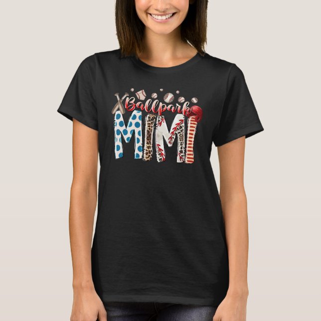 Camiseta Ballpark Mimi Proud Baseball Softball Player Mothe (Frente)