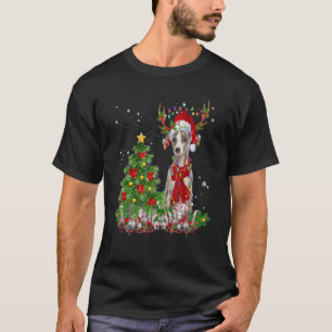 Camiseta Balneário de Whippet Decoração clara da árvore de 