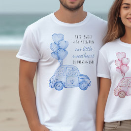Camiseta Balões Azuis e Carro do Primeiro Namorados de Aniv