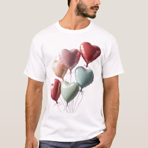 Camiseta 🎈 Balões Cardíacos 3D impressionantes: Perfeitos 