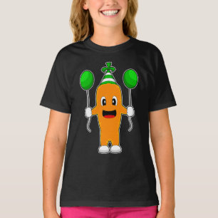 Camiseta Balões de Aniversário de Cenoura