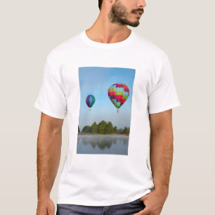 Camiseta Balões de ar quente sobre um lago, NZ