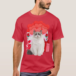 Camiseta Balões de Dia de os namorados de Ragdoll 