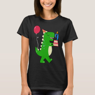 Camiseta Balões de Humor com Jovem Dinossauro, 9 Anos