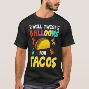 Camiseta Balões de modelagem de animais modelando balões