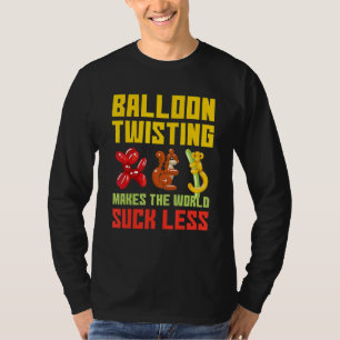 Camiseta Balões de modelagem de torção de balões Balões