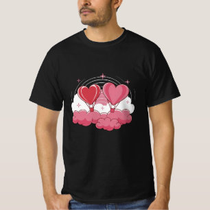 Camiseta Balões do Coração nas Nuvens - Namorados Romântico