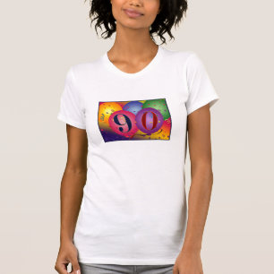 Camiseta Balões felizes do aniversário do 90