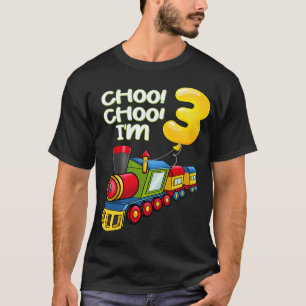 Camiseta Balões Jovens Im 3 Anos Meninos Começam Terceiro N