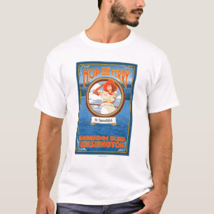 Camiseta Balsa da equitação da mulher - ilha de Bainbridg