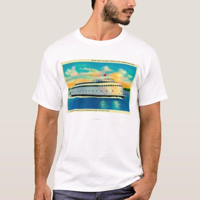 Camiseta Balsa de Kalakala, mundo primeiro aerodinamizado (Frente)
