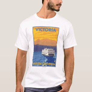 Camiseta Balsa e montanhas - Victoria, BC Canadá