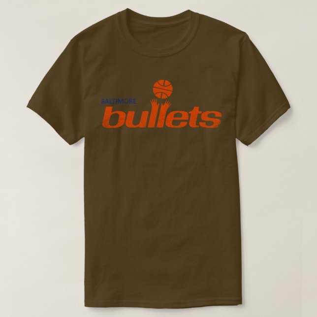 Camiseta Baltimore Bullets Equipe de Basquete VintageFaded  (Frente do Design)