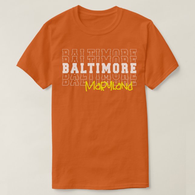 Camiseta Baltimore cidade de Maryland Baltimore MD (Frente do Design)