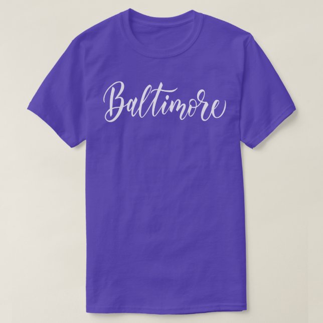 Camiseta Baltimore City em Maryland 3 (Frente do Design)