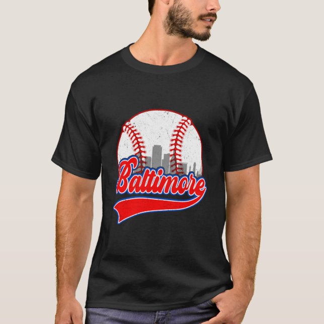 Camiseta Baltimore Cityscape Baseball (Frente)