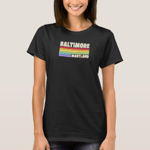 Camiseta Baltimore Maryland Pride Rainbow Flag Orgulho gay 