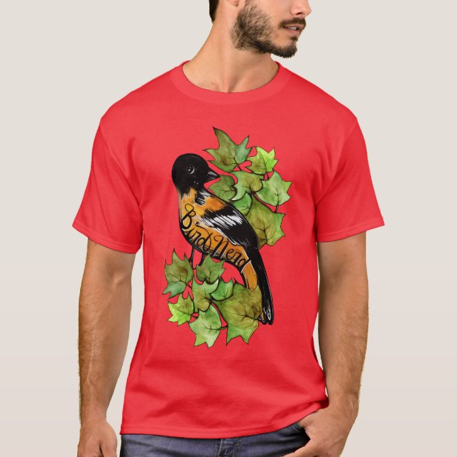 Camiseta Baltimore - oriole - Nerd de aves (Frente)