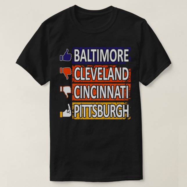 Camiseta Baltimore Pro Funny North Ranks (Frente do Design)