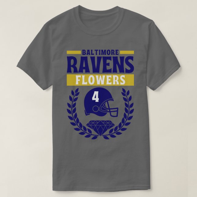 Camiseta Baltimore Ravens Flores 4 Americanos (Frente do Design)