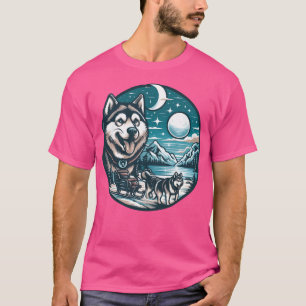 Camiseta Balto De Cachorro No Alasca Com Mudanças De Lua