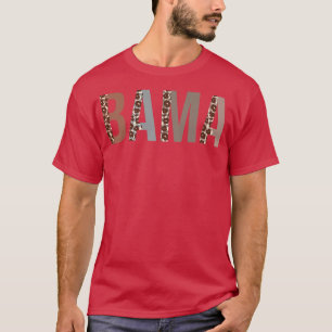 Camiseta Bama Leopard Imprima Mãe Dia de as mães Engraçado