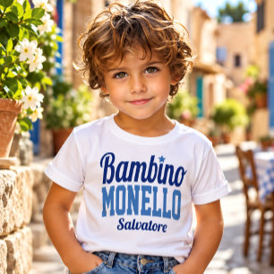 Camiseta Bambino Monello Menino Italiano Divertido
