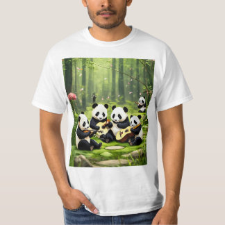 Camiseta Bamboo Bunch Bunch Bunch de pandas
