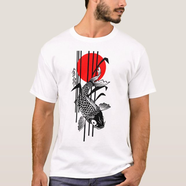 Camiseta Bamboo Design - Nishikigoi - Koi Fish 3 T-Shirt (Frente)