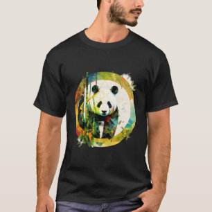 Camiseta Bambu Bita Kawaii Panda Snacks Na Floresta De Bamb