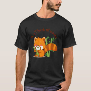 Camiseta bambu comendo urso fofo