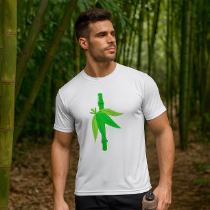 Camiseta Bambu Verde com Folhas Tropicais