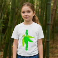 Bambu Verde com Folhas Tropicais
