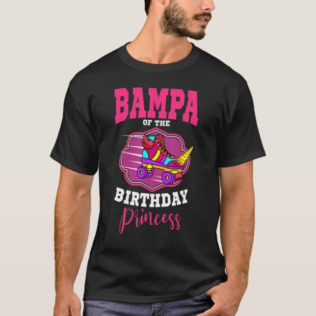 Camiseta Bampa Do Aniversário Princesa Roller Skates Skati (Frente)