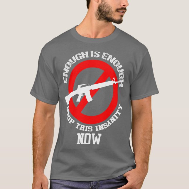 Camiseta Ban Assault Rifles NOW Ban AR15 Guns (Frente)