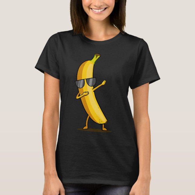 Camiseta Banana Amarela Dabbing - Fruta Dab Funny Dancing (Frente)