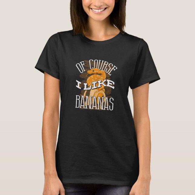 Camiseta Banana Ball Python Claro Que Gosto De Bananas Herp (Frente)