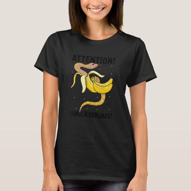 Camiseta Banana Ball Python e Designs de répteis de macarrã (Frente)