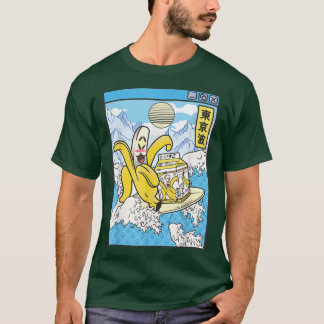 Camiseta Banana com Cartonagem de Leite Navegando no Japão