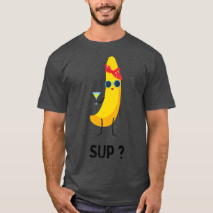 Camiseta Banana com óculos vegetarianos frutas veganos bana