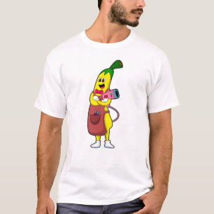 Camiseta Banana como cabeleireiro com secador de cabelo