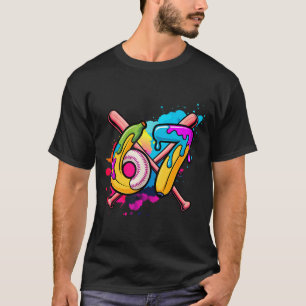 Camiseta Banana de Beisebol Engraçado 67 Sorvete Derretido