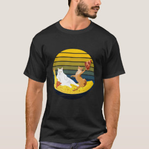 Camiseta Banana de equitação e pizza retrô