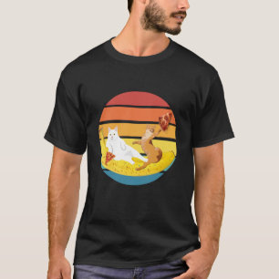 Camiseta Banana de equitação e pizza retrô