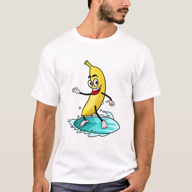 Camiseta Banana de surfe amarela (Frente)