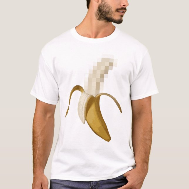 Camiseta Banana descascada censurada suja (Frente)