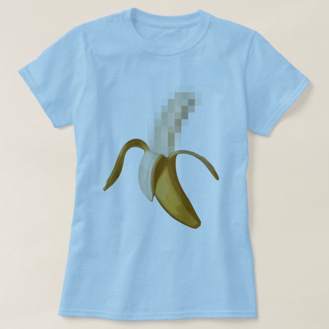 Camiseta Banana descascada censurada suja (Frente do Design)