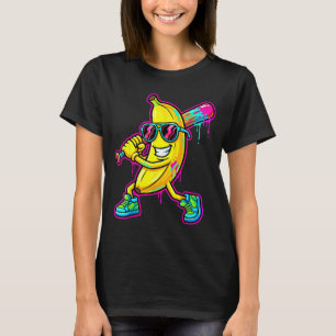 Camiseta Banana divertido beisebol gota sorvete crianças jo