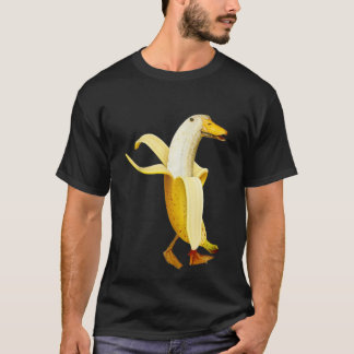 Camiseta Banana Duck Pássaro Antropomorfo fruta Engraçado A